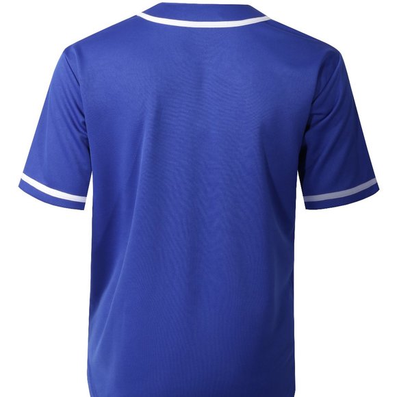 Men's Baseball Jersey Casual Sportwear in Blue - Picture 4 of 7